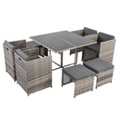 Horrocks 8 Seater Outdoor Dining Set-Grey-5
