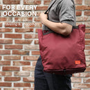 Shopper Bag Tote Bag Foldable Travel Laptop Grocery Nylon KO-SHOULDER WINE-3