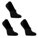 3X Rexy Cushion No Show Ankle Socks Large Non-Slip Breathable BLACK-1