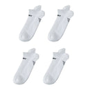 4X Rexy Seamless Sport Sneakers Socks Medium Non-Slip Heel Tab WHITE-1