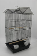 YES4PETS Medium Size Bird Cage Parrot Budgie Aviary with Perch - Black-1