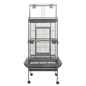 YES4PETS 174 cm Large Bird Budgie Cage Parrot Aviary With Metal Tray and  Wheel - 0