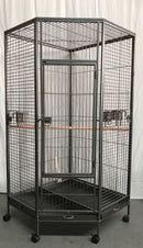 162cm Large Corner Bird Cage Pet Parrot Aviary Perch Castor Wheel-1