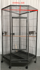 162cm Large Corner Bird Cage Pet Parrot Aviary Perch Castor Wheel-3