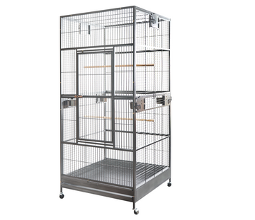 XXL 203cm Macaw Parrot Aviary Bird Cat Pet Cage On Wheels - 0