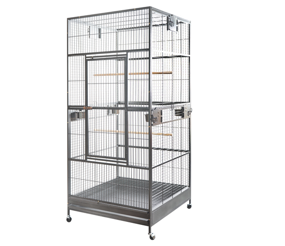 XXL 203cm Macaw Parrot Aviary Bird Cat Pet Cage On Wheels