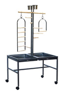 Large Bird Parrot Playpen Gym Toy Stand On Wheels-1