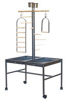 Large Bird Parrot Playpen Gym Toy Stand On Wheels-4