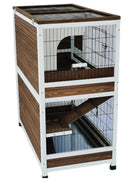 YES4PETS 118 cm XL Double Storey Rabbit Hutch Guinea Pig Cat Cage , Ferret cage Cat W Pull Out Tray-3