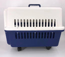 Navy XXL Dog Puppy Cat Crate Pet Carrier Cage W Tray, Bowl & Removable Wheels-3