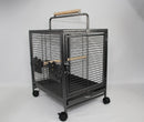 Small Bird Transport Budgie Cage Parrot Aviary Carrier With Wheel-1