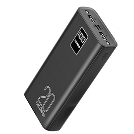 KIVEE PT23 20000mAh Power Bank with Digital Display Black