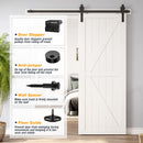 1.8m Heavy Duty Sliding Barn Single Door Hardware Kit Damper Track Rail Roller System-4