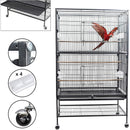 132cm Large Rolling Mobile Bird Cage Birdcage Finch Aviary Parrot Animals Playtop Stand Canary Finch-4
