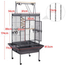 174cm Large Rolling Mobile Bird Cage Birdcage Finch Aviary Parrot Animals Playtop Stand Canary Finch-2