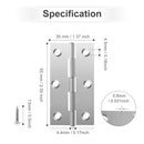Pack of 20 Hinge 3 Inch Stainless Steel Door Hinges Cabinet Door Hinges Furniture-2