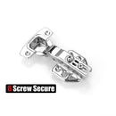 8 Pack 304 Stainless Steel Cabinet Hinges 100 Degree Soft Closing half Overlay Door Hinge Nickel Plated Finish-5