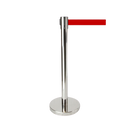 Retractable Queue Crowd Control Barriers | Silver Pole Red Belt-1