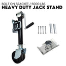 TRAILER PARTS TRAILER CARAVAN JACK STAND /JOCKEY WHEEL DRAW BAR FITMENT 5000LBS-1