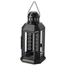 Black Metal Miners Lantern Summer Wedding Home Party Room Balconey Deck Decoration 21cm Tealight Candle-2