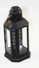 5 Pack of Black Metal Miners Lantern Summer Wedding Home Party Room Balconey Deck Decoration 21cm Tealight Candle-1