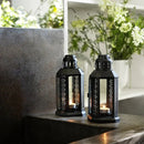 5 Pack of Black Metal Miners Lantern Summer Wedding Home Party Room Balconey Deck Decoration 21cm Tealight Candle-3