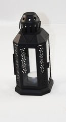 5 Pack of Black Metal Miners Lantern Summer Wedding Home Party Room Balconey Deck Decoration 21cm Tealight Candle-4