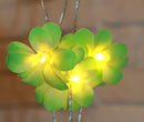 1 Set of 20 LED Green Frangipani Flower Battery String Lights Christmas Gift Home Wedding Party Decoration Outdoor Table Garland Wreath-2