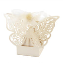 Ivory Cream Butterfly Wedding Engagement Party Bomboniere Favour Lolly Gift Almond Card Box - 10 Pack-1