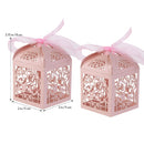 Pink Dove Bird Heart Baby Birth naming Ceremony Bomboniere Favor Lolly Gift Card Box - 10 Pack-4