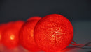 1 Set of 20 LED Red 5cm Cotton Ball Battery Powered String Lights Christmas Gift Home Wedding Party Bedroom Decoration Outdoor Indoor Table Centrepiece-3