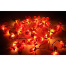 1 Set of 20 LED Deep Red Frangipani Flower Battery String Lights Christmas Gift Home Wedding Party Decoration Outdoor Table Garland Wreath-3