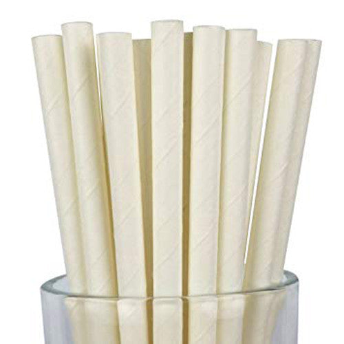 1000 Bulk Wholesale Pack White Drinking Straws Biodegradable Eco Paper Birthday Party Event Bistro Bar Cafe Take Away - 0