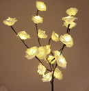 1 Set of 50cm H 20 LED White Rose Tree Branch Stem Fairy Light Wedding Event Party Function Table Vase Centrepiece Decoration-2