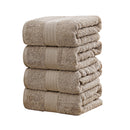 Linenland 4 Piece Cotton Bath Towels Set - Sandstone-2