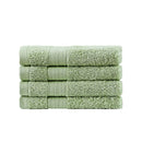 Linenland Bath Towel Set - 4 Piece Cotton Washcloths - Sage Green-1