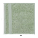 Linenland Bath Towel Set - 4 Piece Cotton Washcloths - Sage Green-5