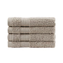 Linenland Bath Towel Set - 4 Piece Cotton Washcloths - Sandstone-1