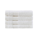 Linenland Bath Towel Set - 4 Piece Cotton Washcloths - White-1