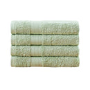 Linenland Bath Towel 4 Piece Cotton Hand Towels Set - Sage Green-1