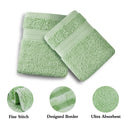 Linenland Bath Towel 4 Piece Cotton Hand Towels Set - Sage Green-3