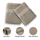 Linenland Bath Towel 4 Piece Cotton Hand Towels Set - Sandstone-3