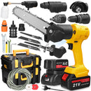 7in1 Multi-function Rechargeable Li-ion Electric Machine Set Electric Hammer Drill Chainsaw Conversion Tool Set Power Tool Kit-1