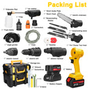 7in1 Multi-function Rechargeable Li-ion Electric Machine Set Electric Hammer Drill Chainsaw Conversion Tool Set Power Tool Kit-8