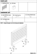 Bed Head King Charcoal Headboard Upholstery Fabric Tufted Buttons-9