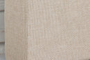 Bed Head Queen Beige Headboard Upholstery Fabric Tufted Buttons-4
