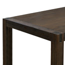 Dining Table 210cm Large Size with Solid Acacia Wooden Base in Chocolate Colour-3