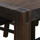 Dining Table 210cm Large Size with Solid Acacia Wooden Base in Chocolate Colour-6