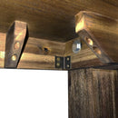 Dining Table 210cm Large Size with Solid Acacia Wooden Base in Chocolate Colour-7