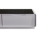 TV Cabinet with 3 Storage Drawers With High Glossy Assembled Entertainment Unit in Black & White colour-5